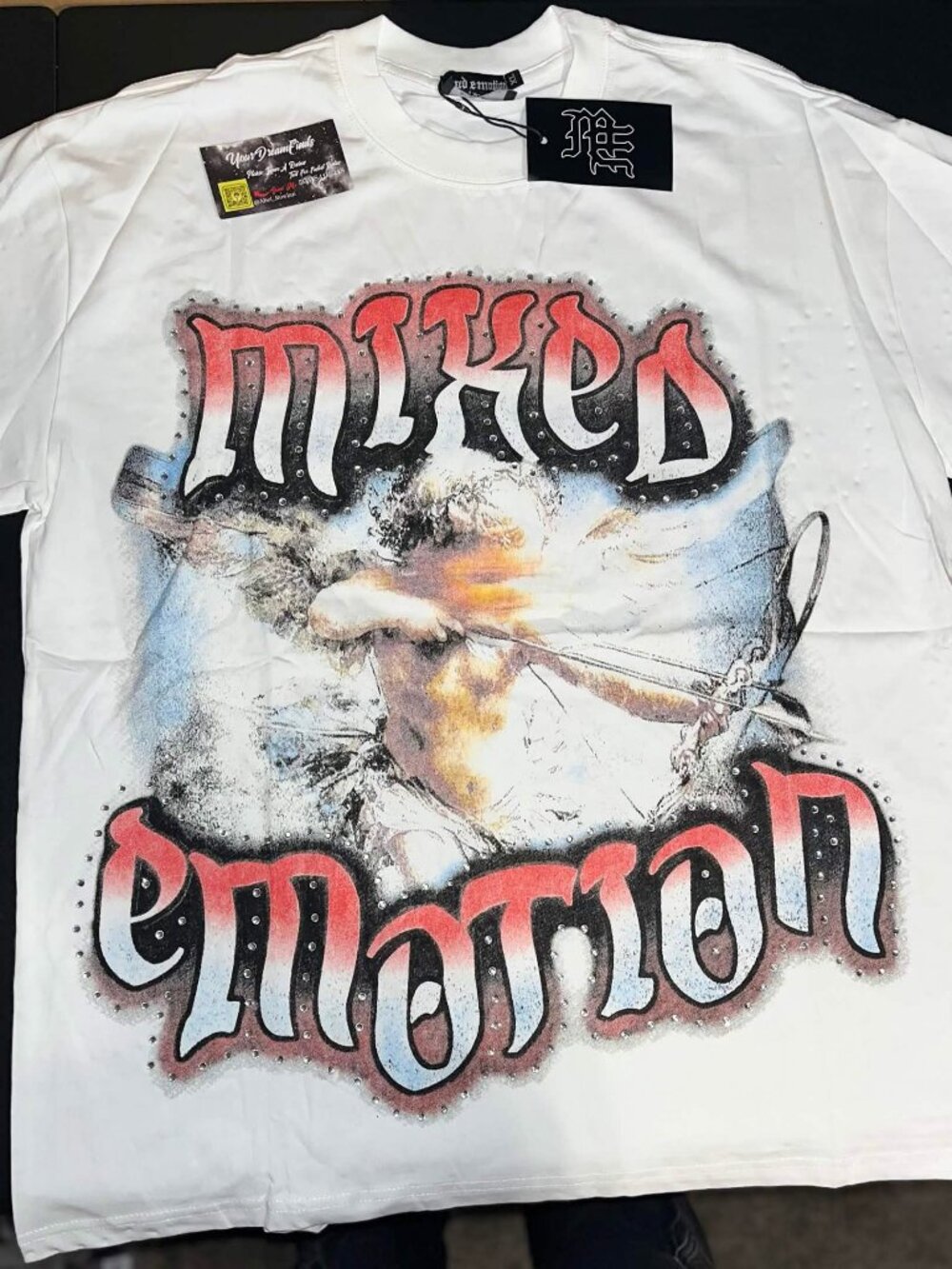 Mixed Emotion Cupid Rhinestone T-Shirt